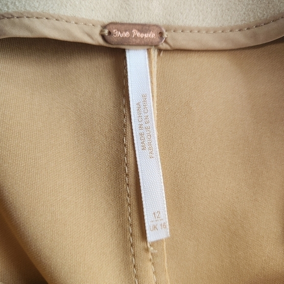 Free People Faux Suede Mini SkCinched Seam  Slit Detail  Avas Size 12 NWT - Picture 9 of 11